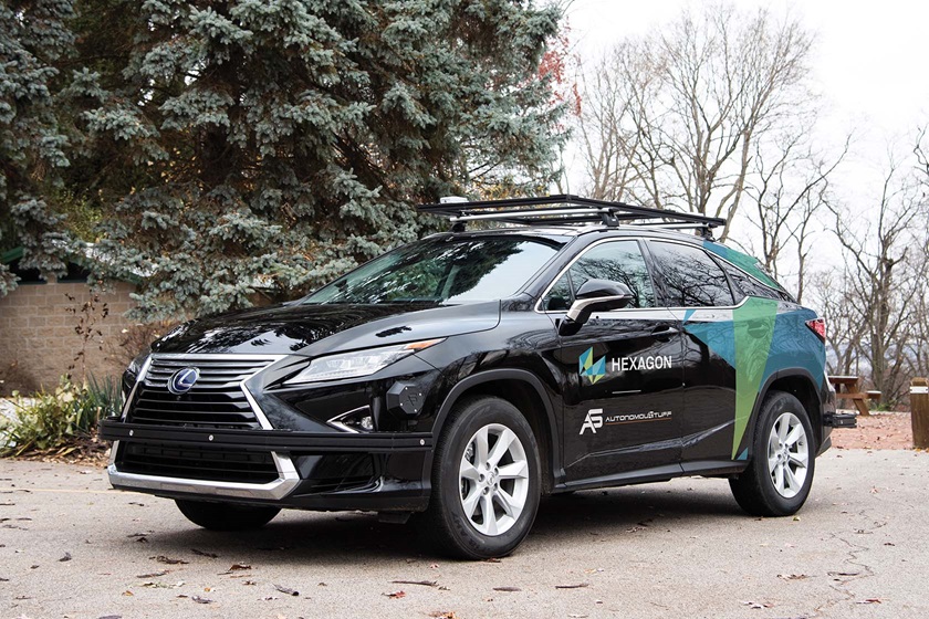 Hexagon | AutonomouStuff branded black Lexus
